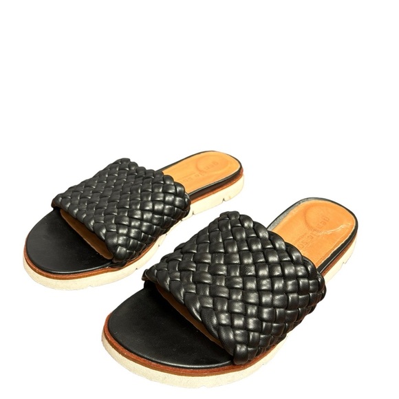 Gentle Souls LAVERN LITE BRAIDED SLIDE SANDAL By Kenneth Cole Size 9 Black - Picture 3 of 16